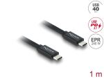 Delock Koaxiales USB 40 Gbps Kabel USB PD 3.1 240 W 1 m