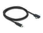 Delock Koaxiales USB 40 Gbps Kabel gewinkelt links / rechts USB PD 3.1 240 W 1 m