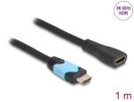 Delock High Speed HDMI Verlängerungskabel 48 Gbps 8K 60 Hz 1 m
