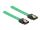Delock SATA 6 Gb/s Kabel UV Leuchteffekt grün 70 cm