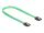 Delock SATA 6 Gb/s Kabel UV Leuchteffekt grün 70 cm