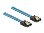 Delock SATA 6 Gb/s Kabel UV Leuchteffekt blau 70 cm