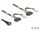 Delock PCIe 4.0 Kabel Slim SAS SFF-8654 8i zu 2 x U.2 SFF-8639 Buchse + Stromanschluss 0,5 m