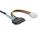 Delock PCIe 4.0 Kabel Slim SAS SFF-8654 8i zu 2 x U.2 SFF-8639 Buchse + Stromanschluss 0,5 m