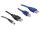 Delock Kabelset 2-fach USB-A zu DC + USB-B 30 cm