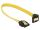 Delock SATA 6 Gb/s Kabel oben gewinkelt auf unten gewinkelt 20 cm gelb