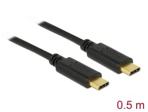 Delock USB 2.0 Kabel Type-C zu Type-C 0,5 m PD 5 A E-Marker