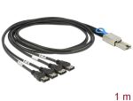 Delock Kabel Mini SAS SFF-8088 > 4 x eSATA 1 m