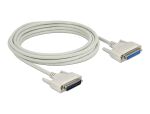 Delock Serielles Kabel D-Sub 25 Stecker zu Buchse 5 m
