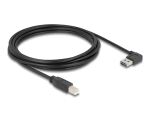 Delock Kabel EASY-USB 2.0 Typ-A Stecker gewinkelt links / rechts > USB 2.0 Typ-B Stecker 3 m