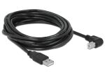 Delock Kabel USB 2.0 Typ-A Stecker > USB 2.0 Typ-B Stecker gewinkelt 5 m schwarz