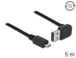 Delock Kabel EASY-USB 2.0 Typ-A Stecker gewinkelt oben / unten > USB 2.0 Typ Micro-B Stecker 5 m