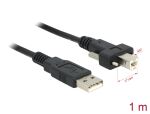 Delock Kabel USB 2.0 Typ A Stecker > USB 2.0 Typ B Stecker mit Schrauben 1 m