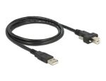 Delock Kabel USB 2.0 Typ A Stecker > USB 2.0 Typ B Stecker mit Schrauben 1 m