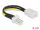 Delock Stromkabel 3 Pin Stecker > 3 Pin Buchse (Lüfter) 8 cm - Drehzahlreduzierung