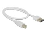 Delock Kabel EASY-USB 2.0 Typ-A Stecker > USB 2.0 Typ-B Stecker 0,5 m weiß