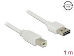 Delock Kabel EASY-USB 2.0 Typ-A Stecker > USB 2.0 Typ-B Stecker 1 m weiß
