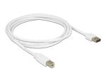 Delock Kabel EASY-USB 2.0 Typ-A Stecker > USB 2.0 Typ-B Stecker 2 m weiß