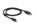 Delock Kabel Mini DisplayPort 1.2 Stecker mit Schraube > DisplayPort Stecker 4K 60 Hz 1 m