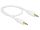 Delock Klinkenkabel 3,5 mm 3 Pin Stecker > Stecker 0,5 m weiß