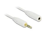 Delock Klinkenverlängerungskabel 3,5 mm 3 Pin Stecker > Buchse 5 m weiß