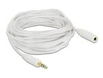 Delock Klinkenverlängerungskabel 3,5 mm 3 Pin Stecker > Buchse 5 m weiß
