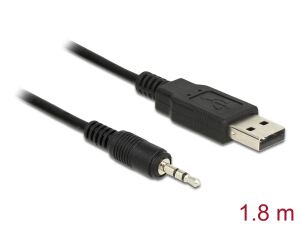 Delock Konverter USB 2.0 Stecker > TTL 2,5 mm 3 Pin Klinkenstecker 1,8 m (5 V)