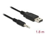 Delock Konverter USB 2.0 Stecker > TTL 2,5 mm 3 Pin Klinkenstecker 1,8 m (5 V)