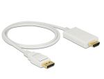 Delock Kabel DisplayPort 1.2 Stecker > High Speed HDMI-A Stecker Passiv 4K 30 Hz 1 m weiß