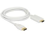Delock Kabel DisplayPort 1.2 Stecker > High Speed HDMI-A Stecker Passiv 4K 30 Hz 3 m weiß