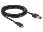 Delock Kabel EASY-USB 2.0 Typ-A Stecker > EASY-USB 2.0 Typ Micro-B Stecker 3 m schwarz