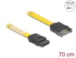 Delock SATA 6 Gb/s Verlängerungskabel 70 cm gelb