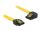 Delock SATA 6 Gb/s Kabel gerade auf links gewinkelt 10 cm gelb
