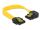 Delock SATA 6 Gb/s Kabel gerade auf links gewinkelt 10 cm gelb
