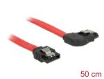 Delock SATA 6 Gb/s Kabel gerade auf rechts gewinkelt 50 cm rot