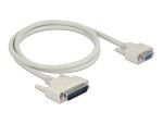 Delock Serielles Kabel D-Sub 25 Stecker zu D-Sub 9 Buchse 1 m