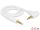 Delock Kabel Klinke 3,5 mm 4 Pin Stecker > Stecker gewinkelt 0,5 m weiß