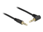 Delock Kabel Klinke 3,5 mm 4 Pin Stecker > Stecker gewinkelt 5 m schwarz