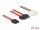Delock Kabel Slim SATA Buchse > SATA 7 Pin + 2 Pin Strom Stecker 70 cm