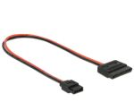 Delock Kabel Power SATA 15 Pin Buchse > Power Slim SATA 6 Pin Buchse (5 V) 24 cm