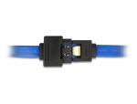Delock Verlängerungskabel SATA 6 Gb/s Buchse gerade > SATA Stecker mit Einrastfunktion gerade 30 cm blau