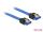 Delock Kabel SATA 6 Gb/s Buchse gerade > SATA Buchse gerade 10 cm blau mit Goldclips