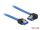 Delock Kabel SATA 6 Gb/s Buchse gerade > SATA Buchse links gewinkelt 10 cm blau mit Goldclips