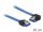 Delock Kabel SATA 6 Gb/s Buchse gerade > SATA Buchse links gewinkelt 20 cm blau mit Goldclips