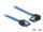 Delock Kabel SATA 6 Gb/s Buchse gerade > SATA Buchse links gewinkelt 50 cm blau mit Goldclips