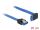 Delock Kabel SATA 6 Gb/s Buchse gerade > SATA Buchse oben gewinkelt 20 cm blau mit Goldclips