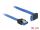 Delock Kabel SATA 6 Gb/s Buchse gerade > SATA Buchse oben gewinkelt 30 cm blau mit Goldclips