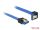 Delock Kabel SATA 6 Gb/s Buchse gerade > SATA Buchse unten gewinkelt 10 cm blau mit Goldclips