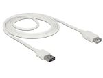 Delock Verlängerungskabel EASY-USB 2.0 Typ-A Stecker > USB 2.0 Typ-A Buchse weiß 2 m