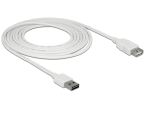 Delock Verlängerungskabel EASY-USB 2.0 Typ-A Stecker > USB 2.0 Typ-A Buchse weiß 3 m